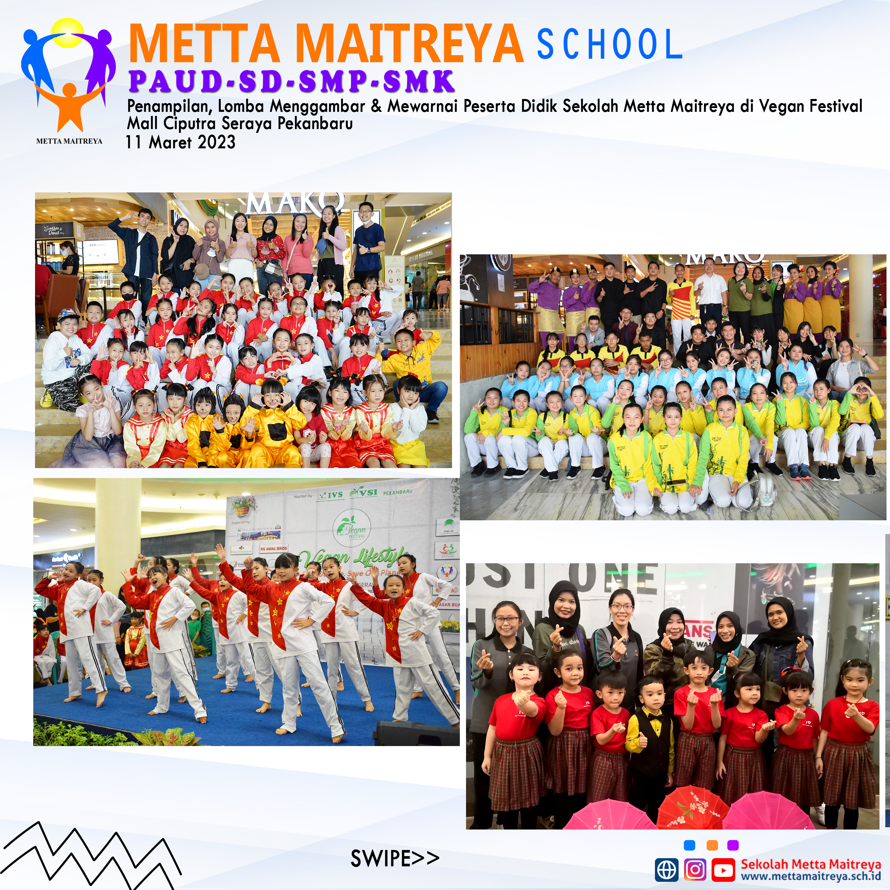 Penampilan, Lomba Menggambar & Mewarnai Peserta Didik Sekolah Metta Maitreya di Vegan Festival | SEKOLAH METTA MAITREYA